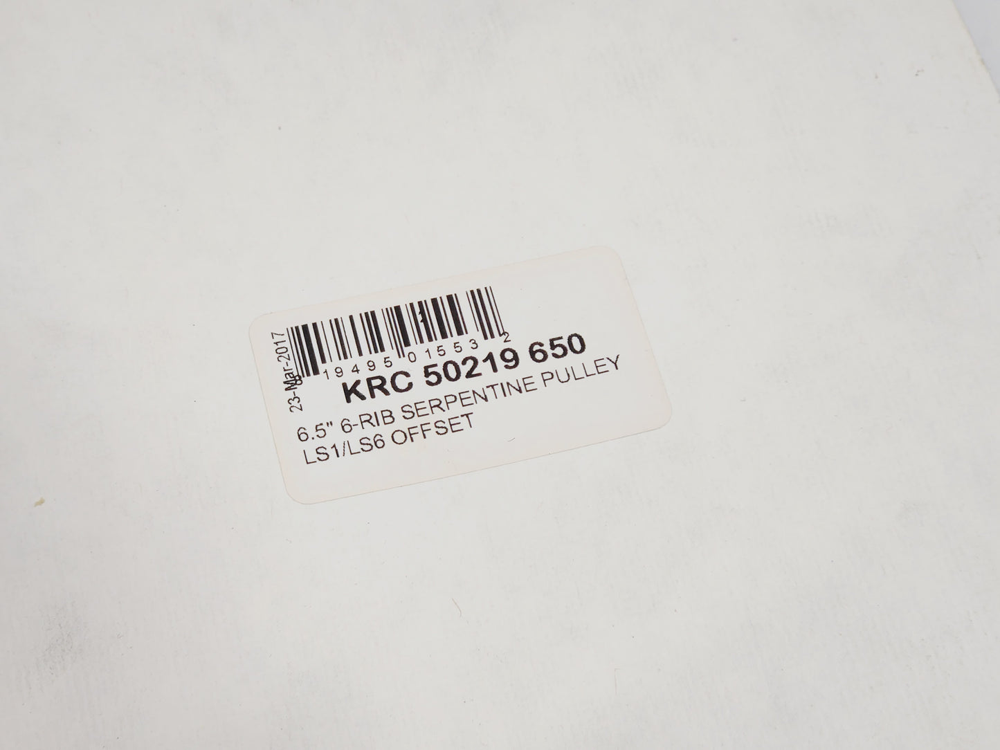 LS1  LS6 6.5" 6 Rib KRC Power Steering Pump Pulley 50219650