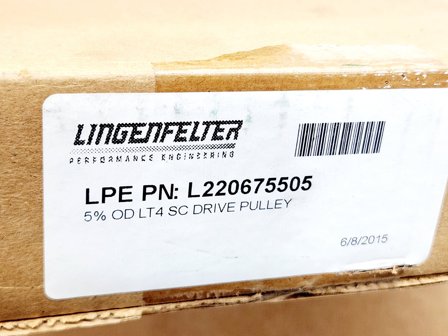 Lingenfelter 6.2L LT4 5% Supercharger Overdrive Pulley L220685505