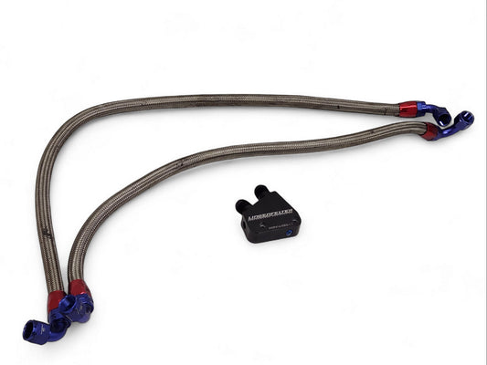 Lingenfelter GM LS Gen III & IV V8 Oil Cooler Adapter Block with lines L300025297