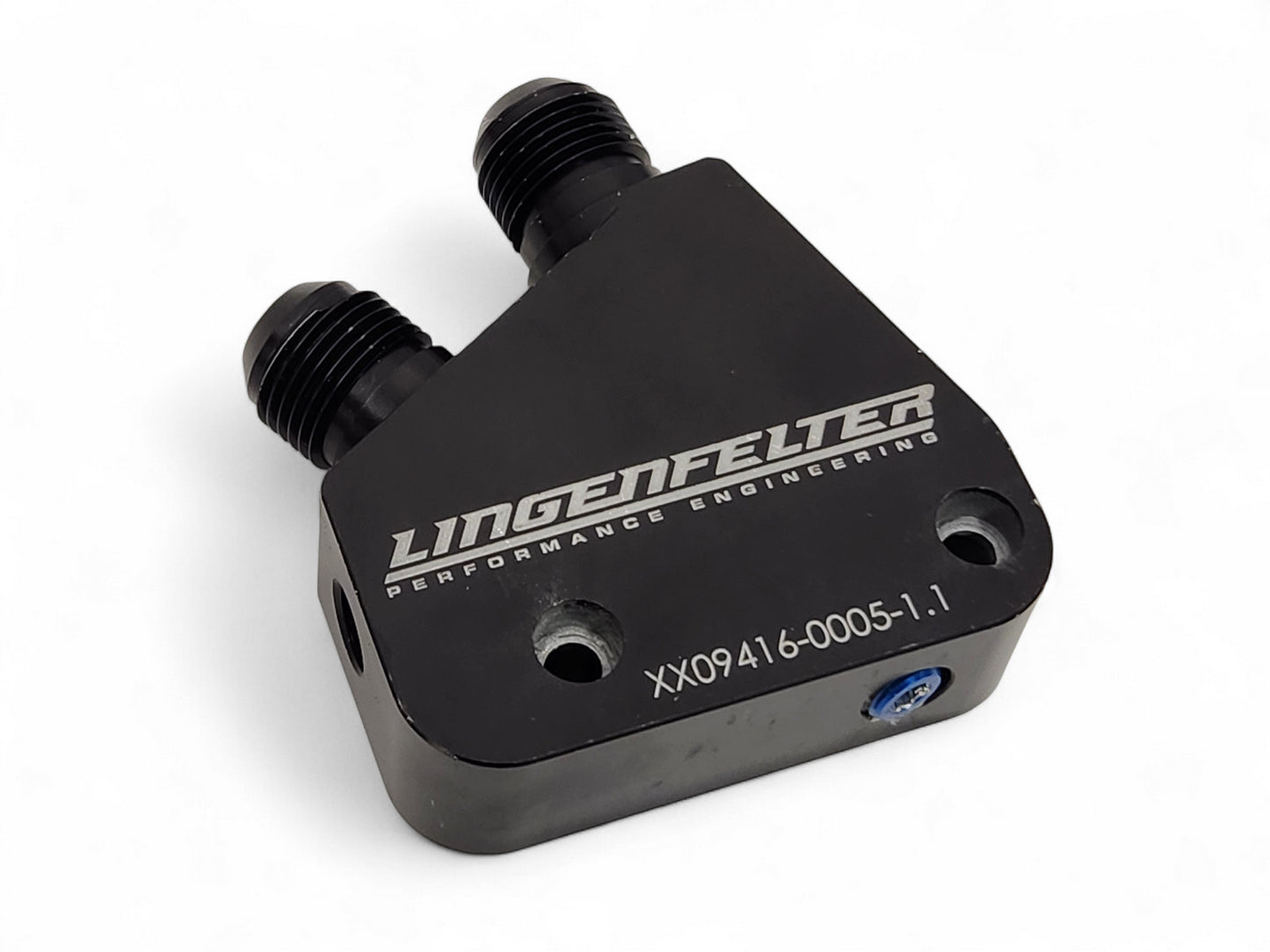 Lingenfelter GM LS Gen III & IV V8 Oil Cooler Adapter Block with lines L300025297