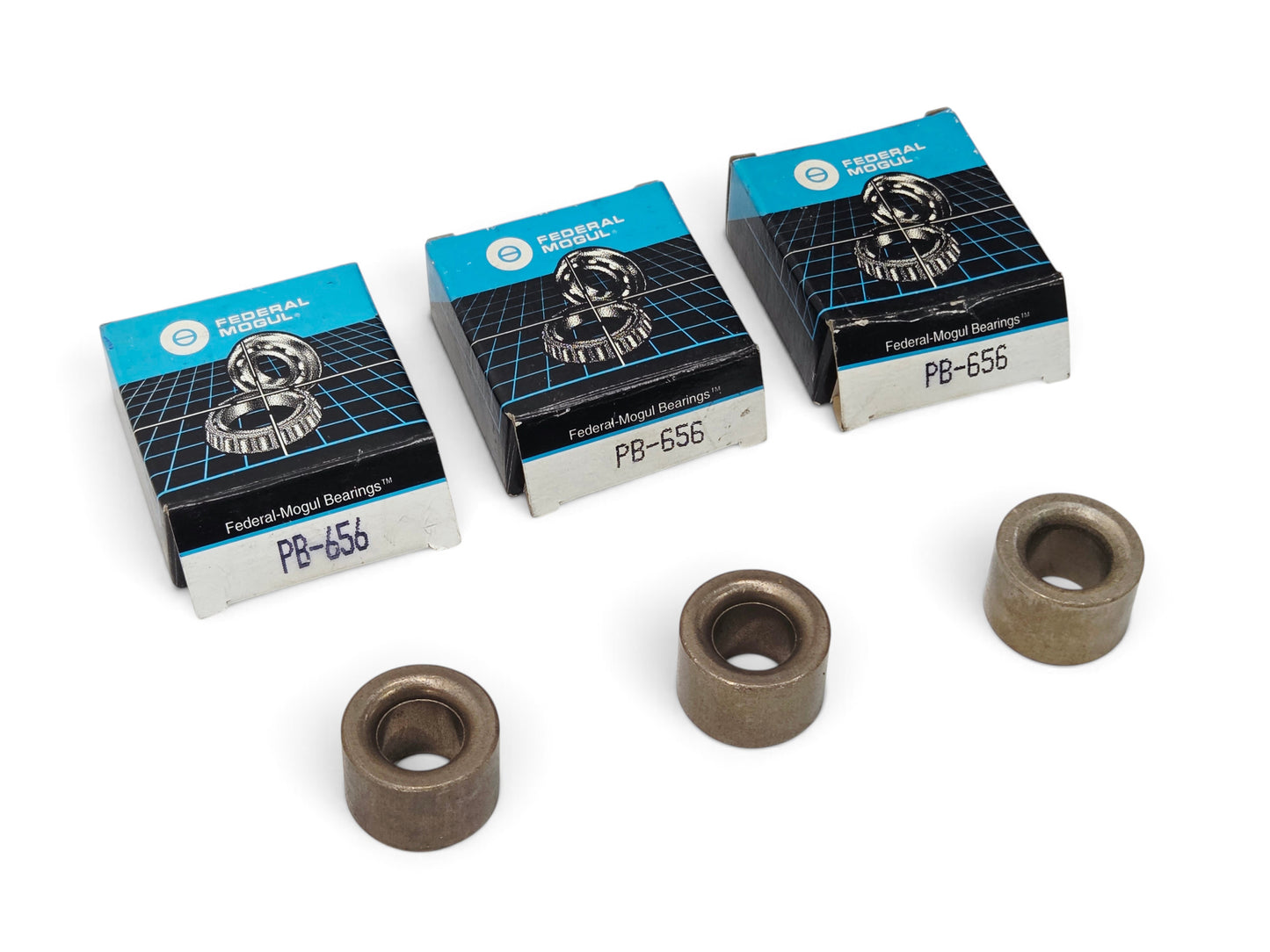 Send it Auto Parts set of three Federal Mogul bronze clutch pilot bushings for GM Chevy engines in original boxes
