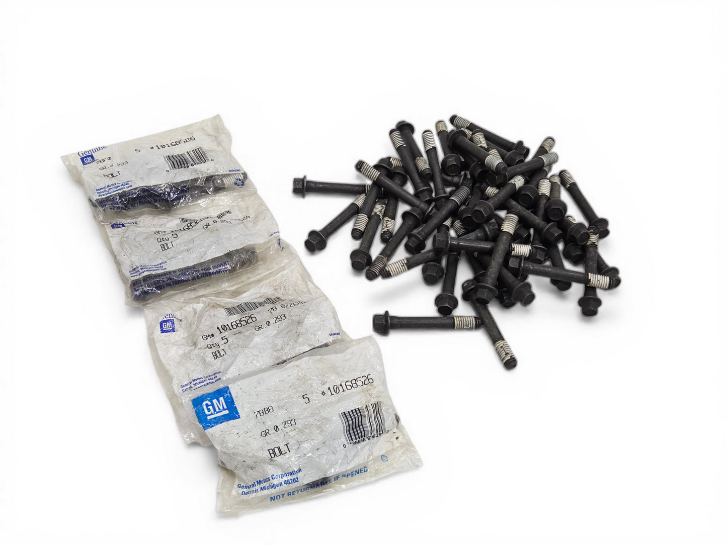 Lot of 66 Engine Cylinder Head Bolts OEM GM 10168526