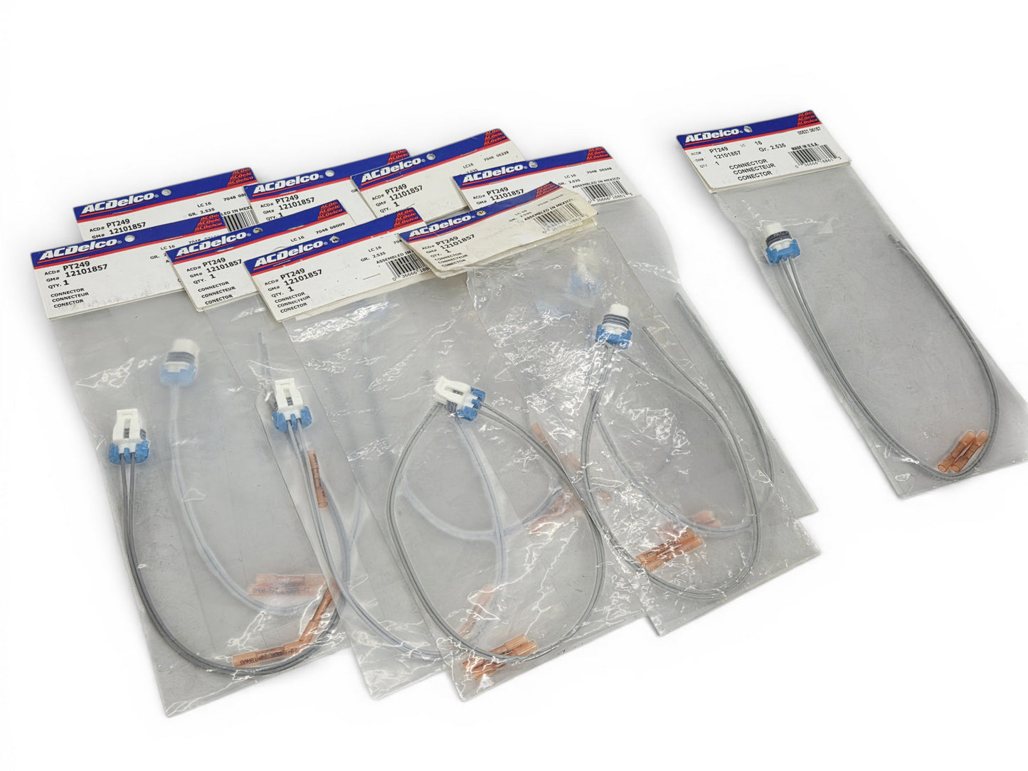 Lot of 10 Genuine GM PT249 2-Way Female White Multi-Purpose Pigtail 12101857