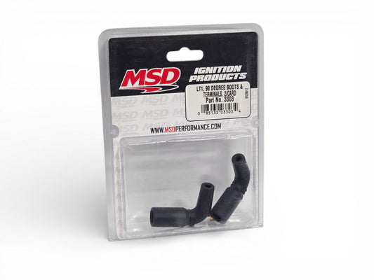 MSD Ignition 3303 Spark Plug Wire Boots & Terminals LT1 LS1 45 Degree Style Pair