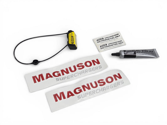 Magnuson Supercharger Premium Fuel Decals OBD Port Cover - Removed from Kit