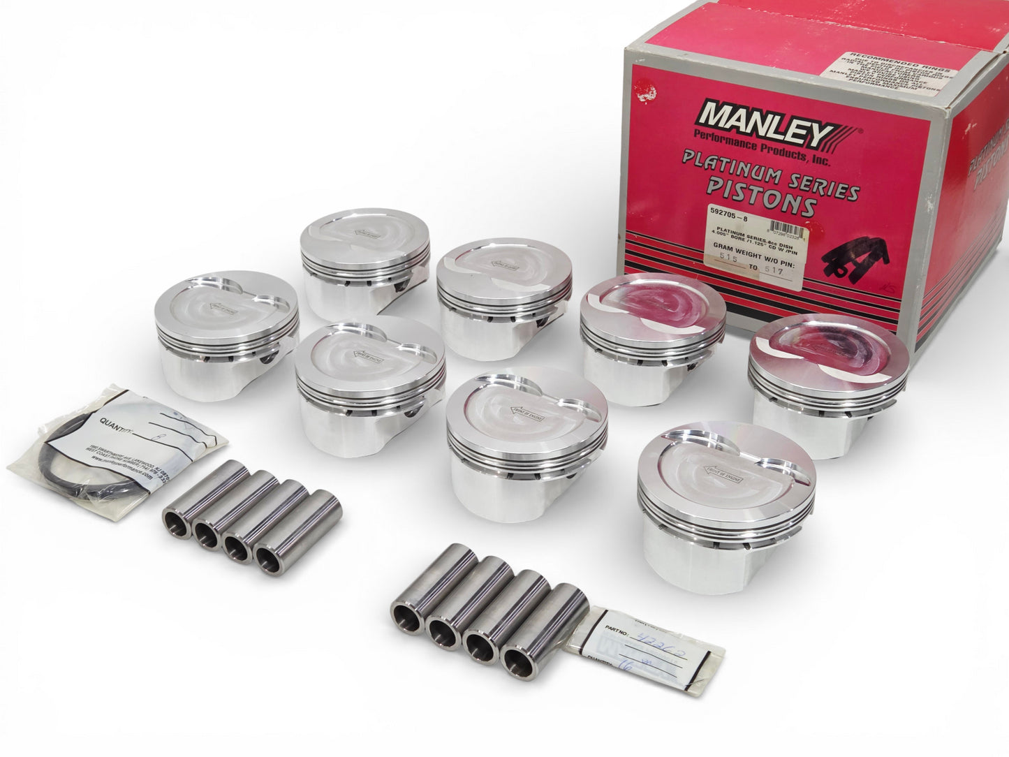 Manley Chevrolet LS Piston Set – 4.005 in. Bore 1.125 in. CH, -8.00 CC