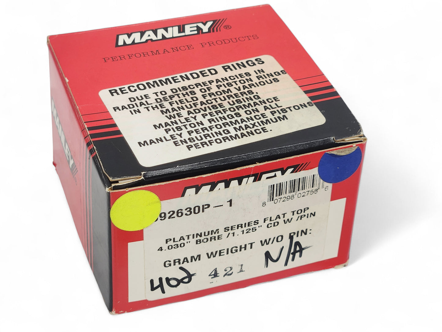 Manley Platinum LS Series Piston 592630 4" Stroke 4.030 Bore -4CC