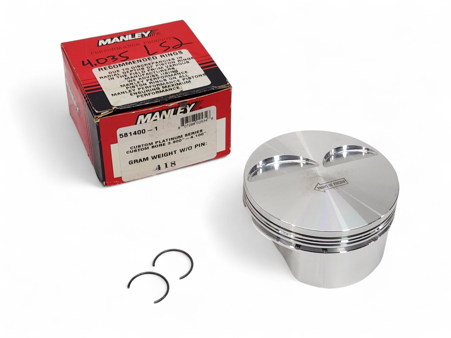 Manley Platinum Series Piston LS 3.900 4.100 Custom Bore -4.25CC 581400