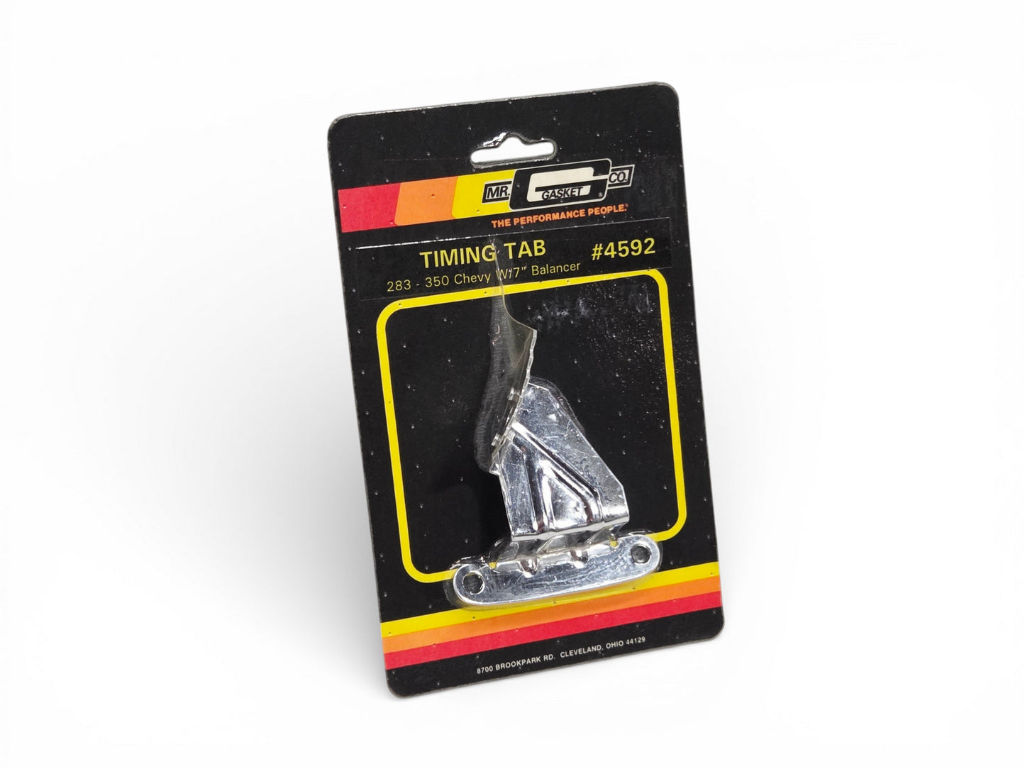 Mr. Gasket Chrome Timing Tab 4592 Chevrolet Small Block with 7 Inch Balancer