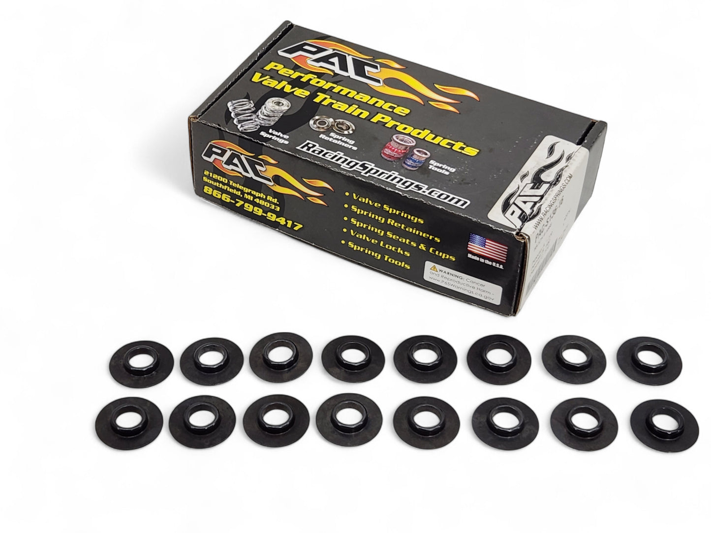PAC Racing Valve Spring Seats 1.270 x .680 x .510 | PAC-S136-16 - Set of 16