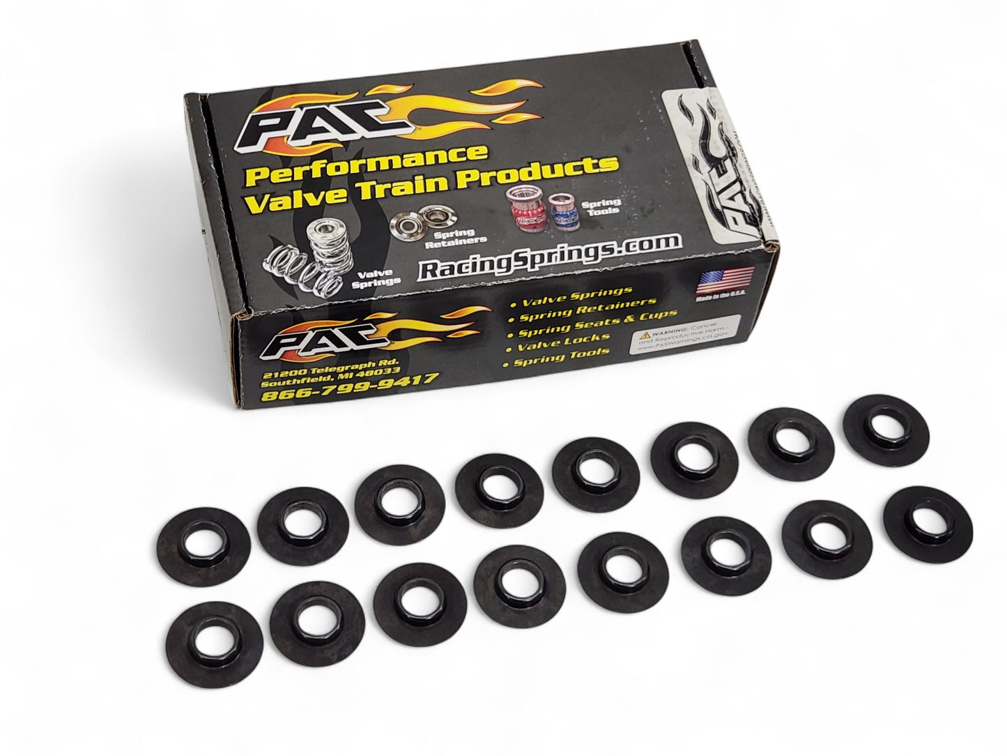 PAC Racing Valve Spring Seats 1.270 x .680 x .510 | PAC-S136-16 - Set of 16