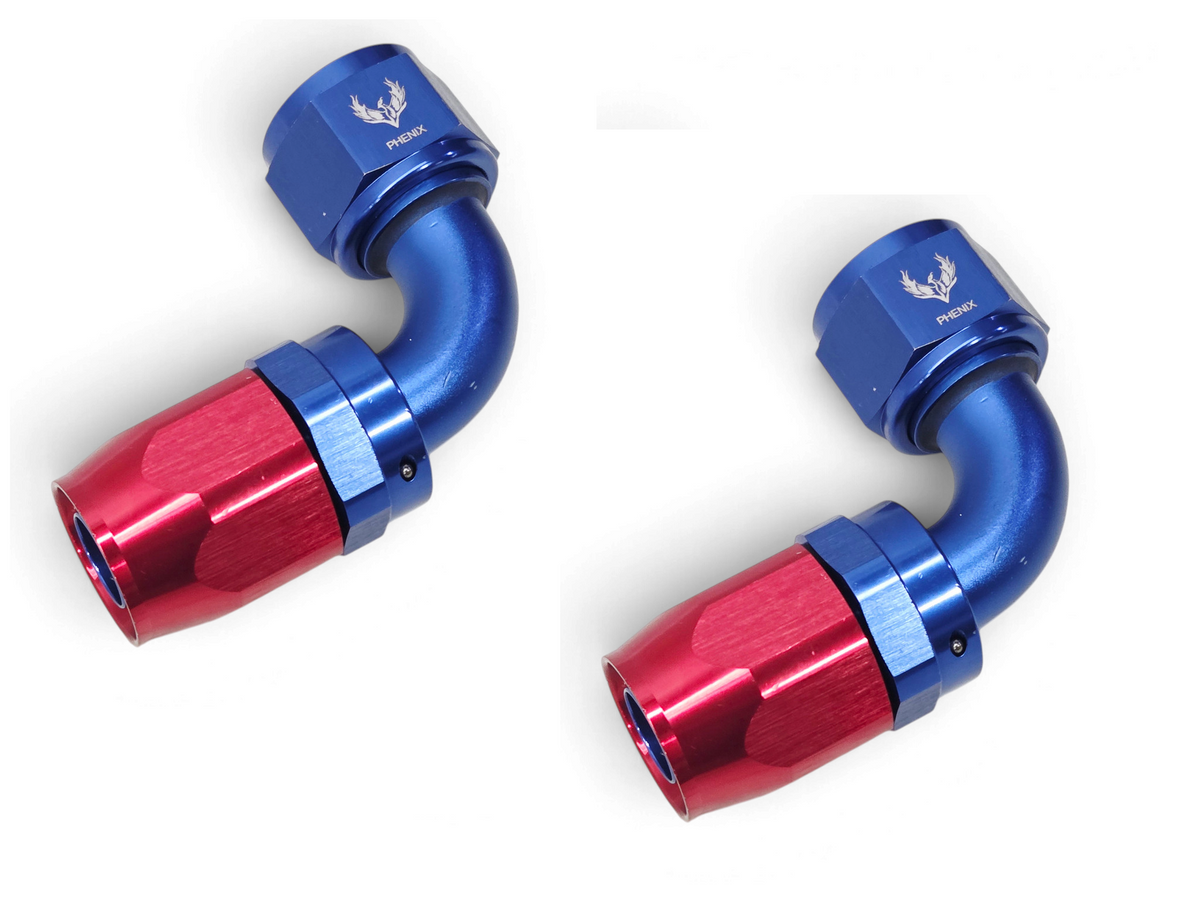 Phenix Compression Swivel Hose End -12 AN Fitting 90 Degree - Lot of 2