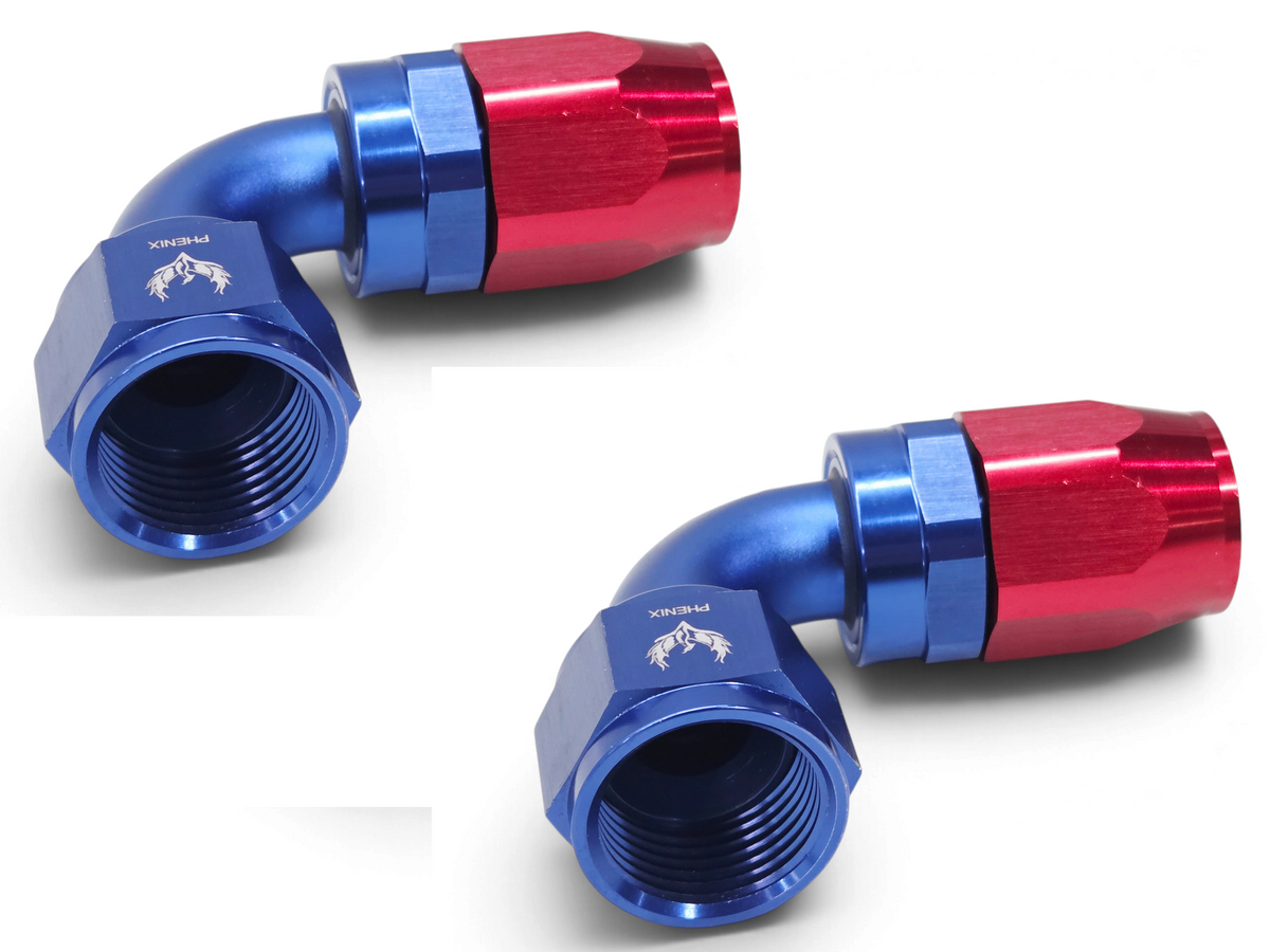 Phenix Compression Swivel Hose End -12 AN Fitting 90 Degree - Lot of 2