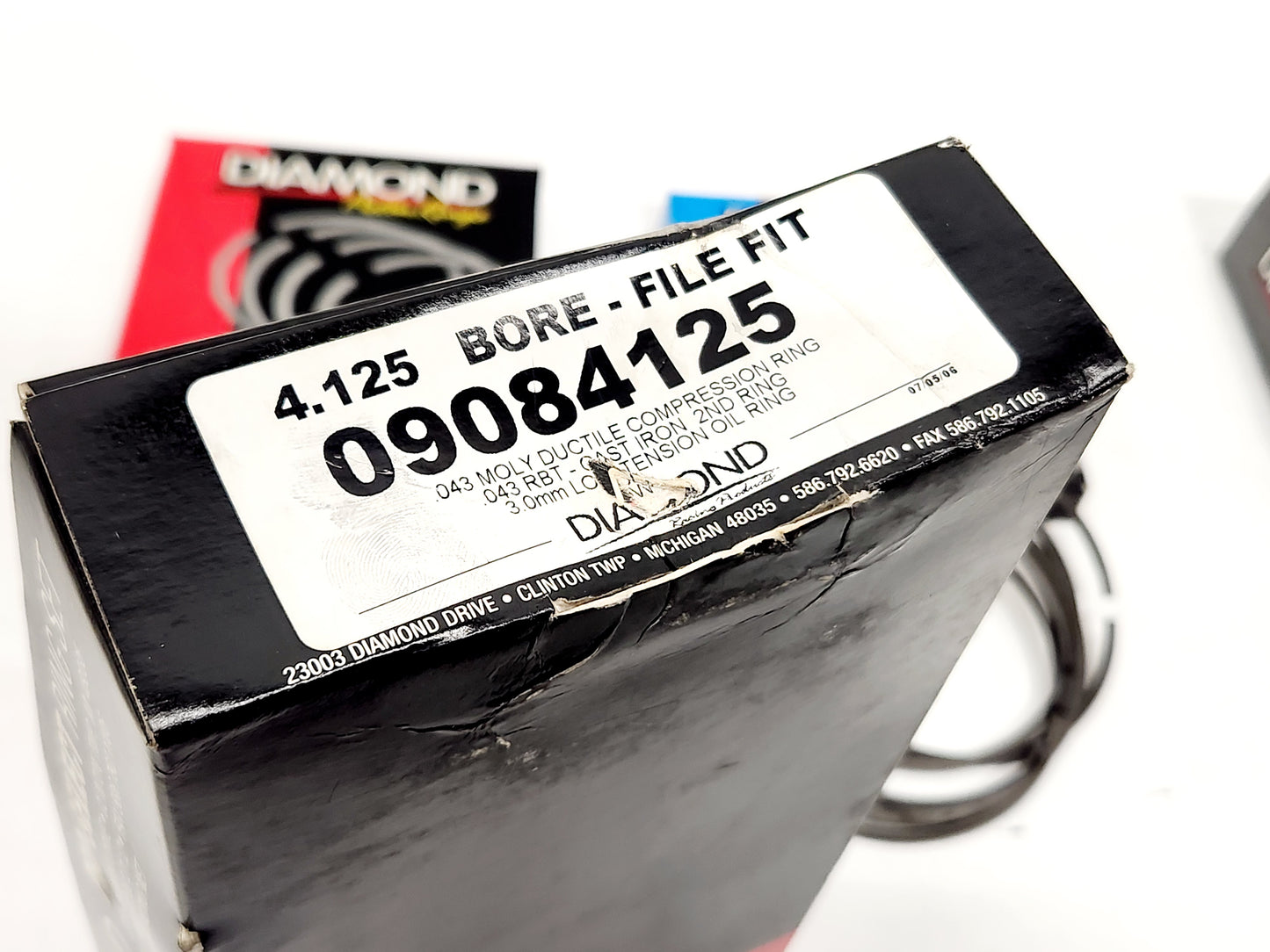 Piston Rings 4.125 Bore .43 top .43 2nd 3.0mm Oil Diamond 09084125 - Set of 8