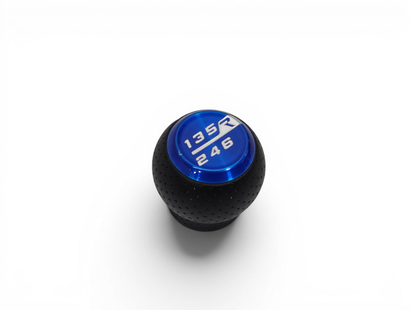 Raceseng 6 Speed Blue Weighted Shift Knob Reverse Up Right