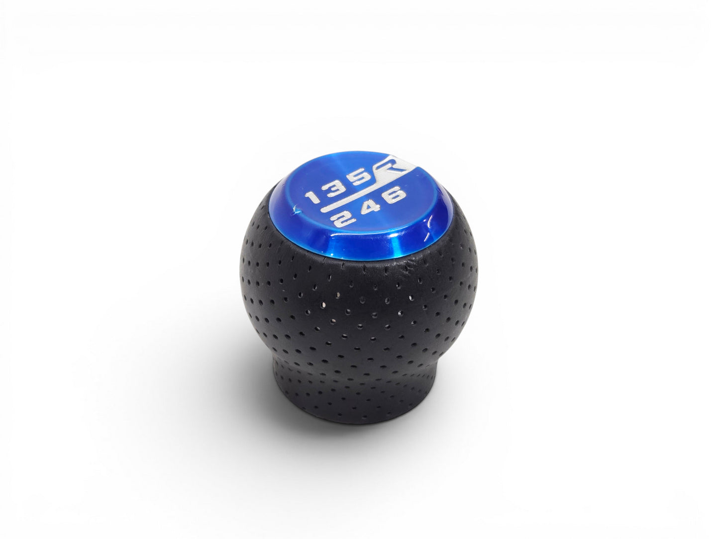 Raceseng 6 Speed Blue Weighted Shift Knob Reverse Up Right