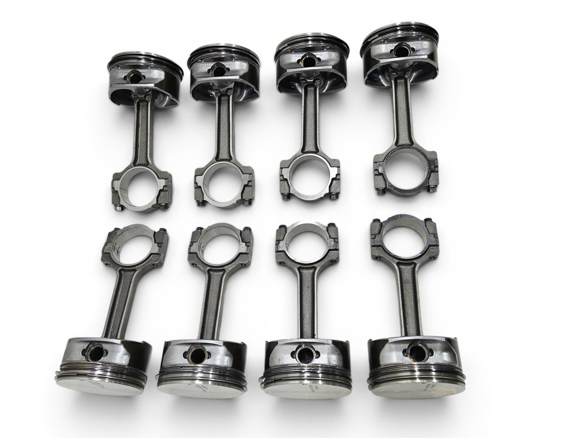 Send it Auto Parts set of 8 OEM GM LS3 L92 L99 6.2L flat top pistons and connecting rods for V8 engines