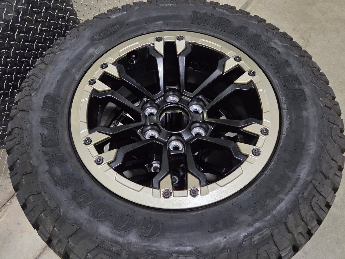 Silverado Sierra 18x8 12 Spoke Wheels GoodYear Wrangler Tires and TPMS