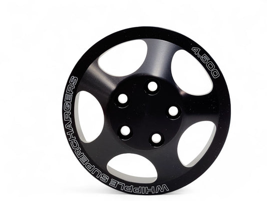Whipple 6 Rib 4.500 Supercharger Pulley 5 Bolt Snout Black SCP-64500-5