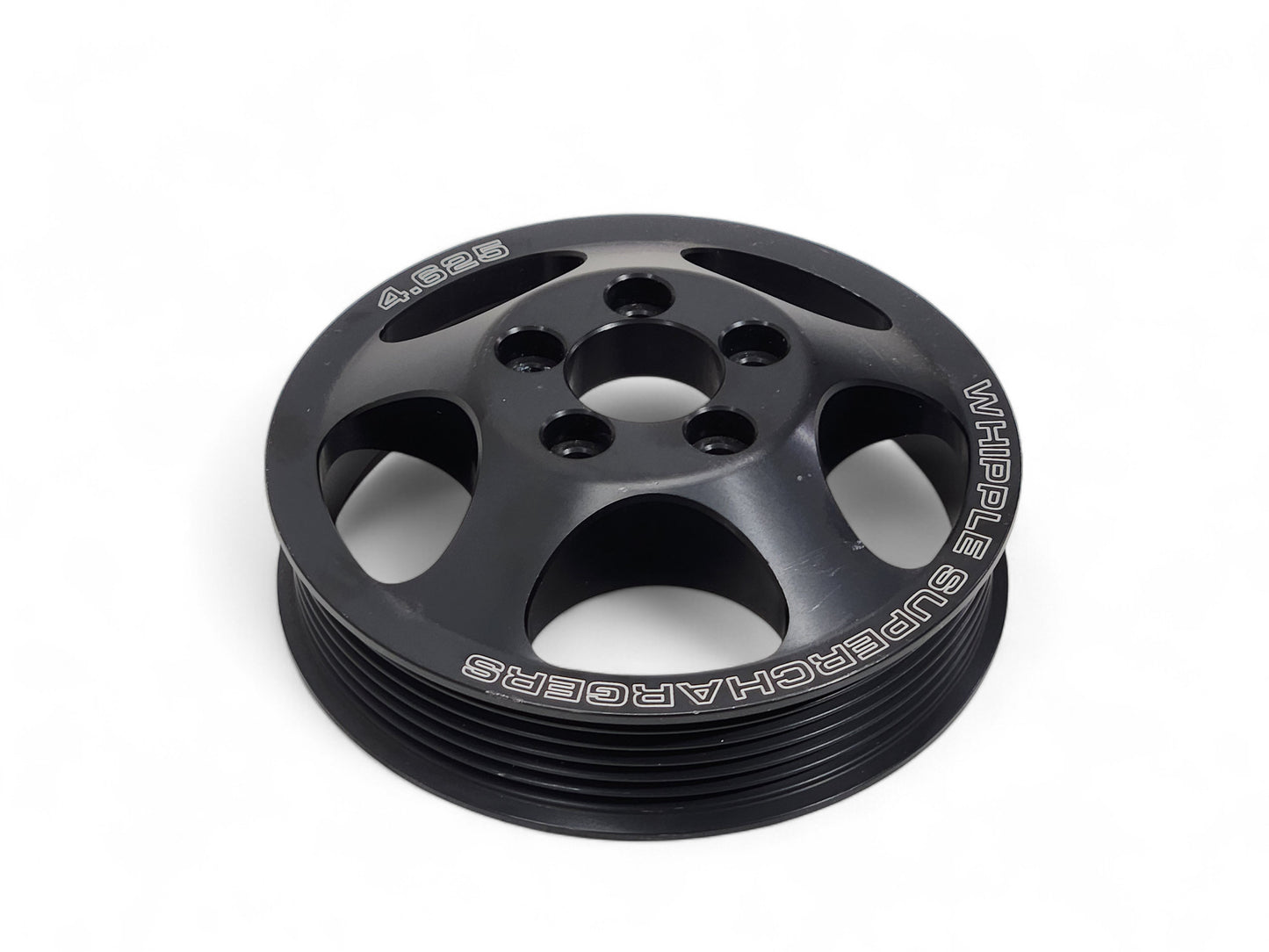 Whipple 6 rib 4.625" 5 Bolt Snout Supercharger Pulley Black SCP-64625-5