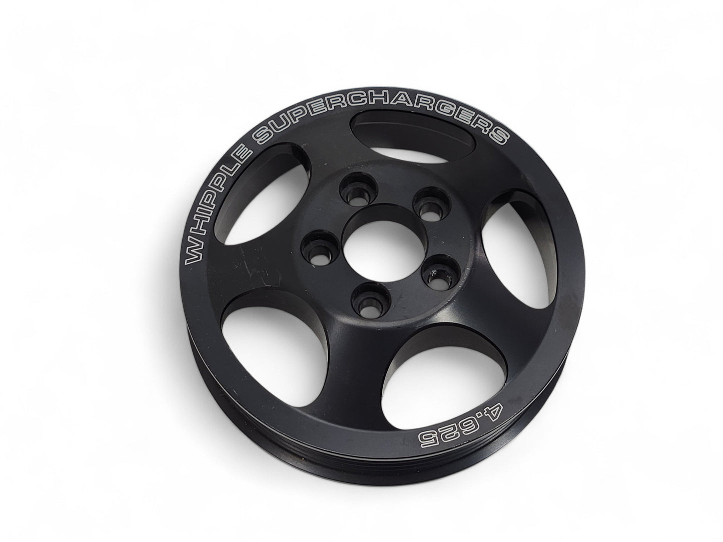 Whipple 6 rib 4.625" 5 Bolt Snout Supercharger Pulley Black SCP-64625-5