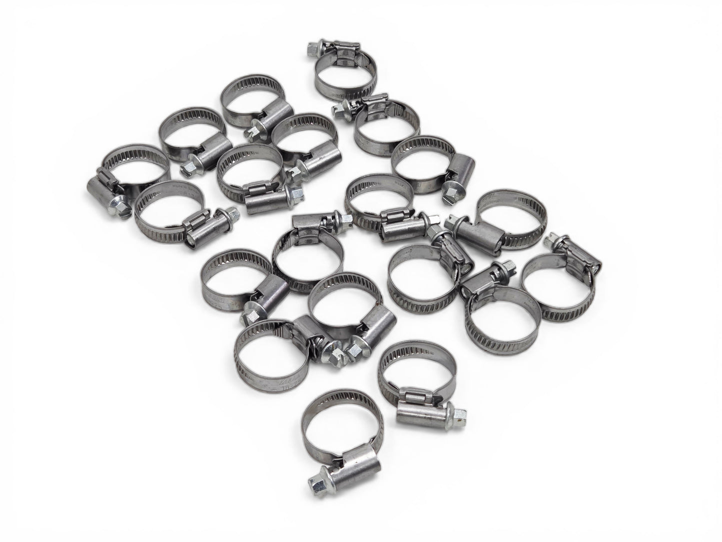 Zebra Hose Clamp 16 x 25 Stainless 6mm Hex Hose Clamp - Lot of 20 - Made by Wurth
