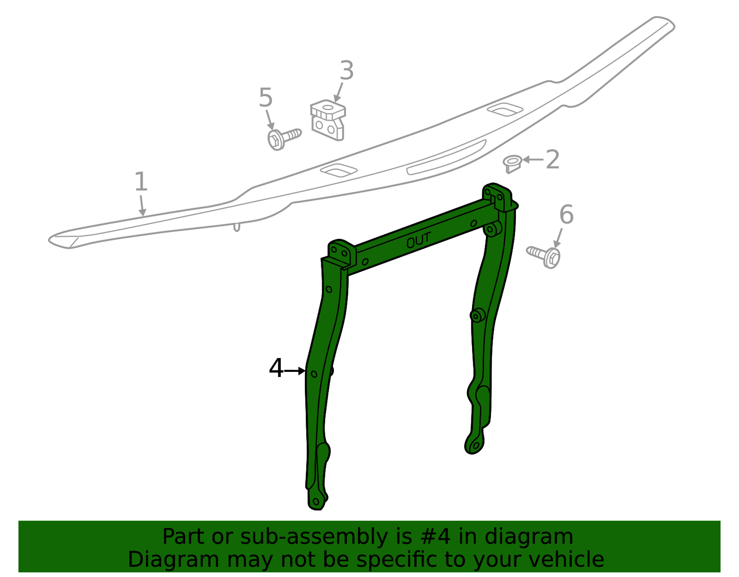 2019 Chevy Corvette C7 ZR1 High Wing ZTK Spoiler Frame Bracket OEM GM
