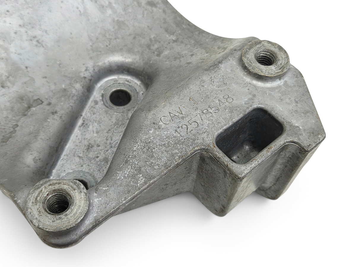 Send it Auto Parts OEM Cadillac CTS-V AC compressor bracket in cast aluminum with part number 12578548