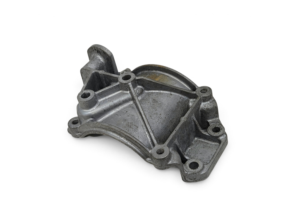 Send it Auto Parts OEM Cadillac CTS-V AC compressor bracket in grey cast metal for LS2 and LS6 engines.