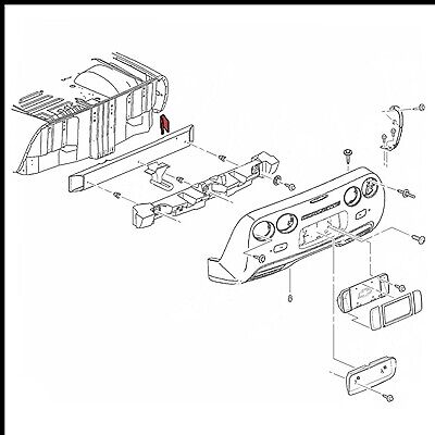 1999-2004 C5 Corvette Set of 2 Rear Body Compartment Braces OEM GM 10424152