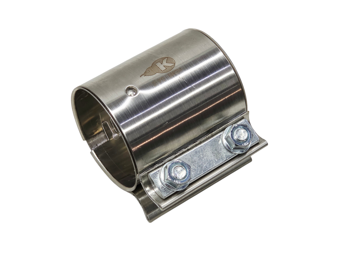 Send it Auto Parts 2.75 inch Kooks stainless steel exhaust sleeve coupler band clamp with reaction block
