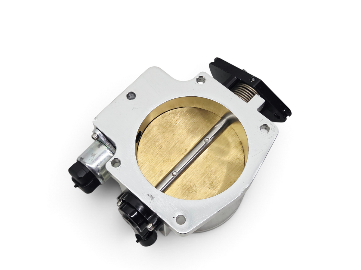 Send it Auto Parts 92mm aluminum 4-bolt throttle body for GM LS engines with brass butterfly valve and sensors