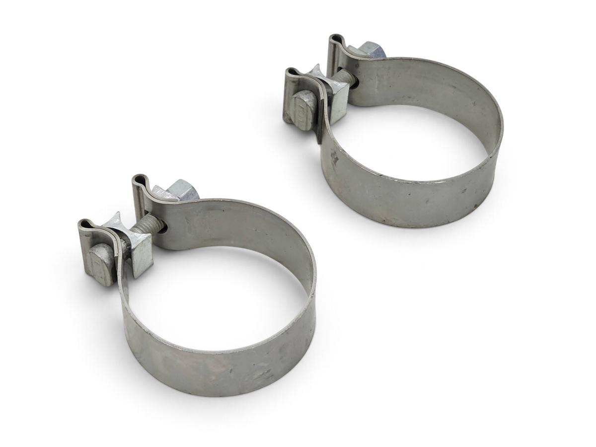 Send it Auto Parts 2 pack of 3.5 inch AccuSeal 304 stainless steel exhaust band clamps with 1.25 inch width