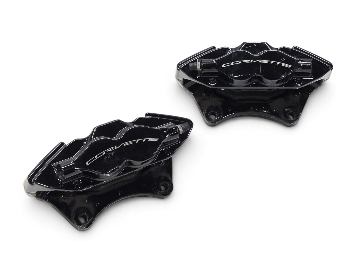 Send it Auto Parts OEM black rear brake calipers for 2015-2019 Chevrolet Corvette C7 Z06 and Grand Sport models.