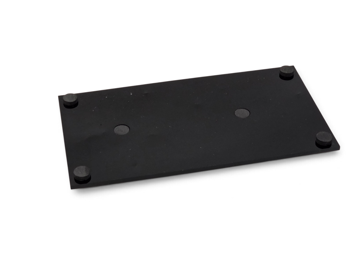 Send it Auto Parts black rectangular display base for 1:18 scale Corvette C8 speedshape model with rubber feet