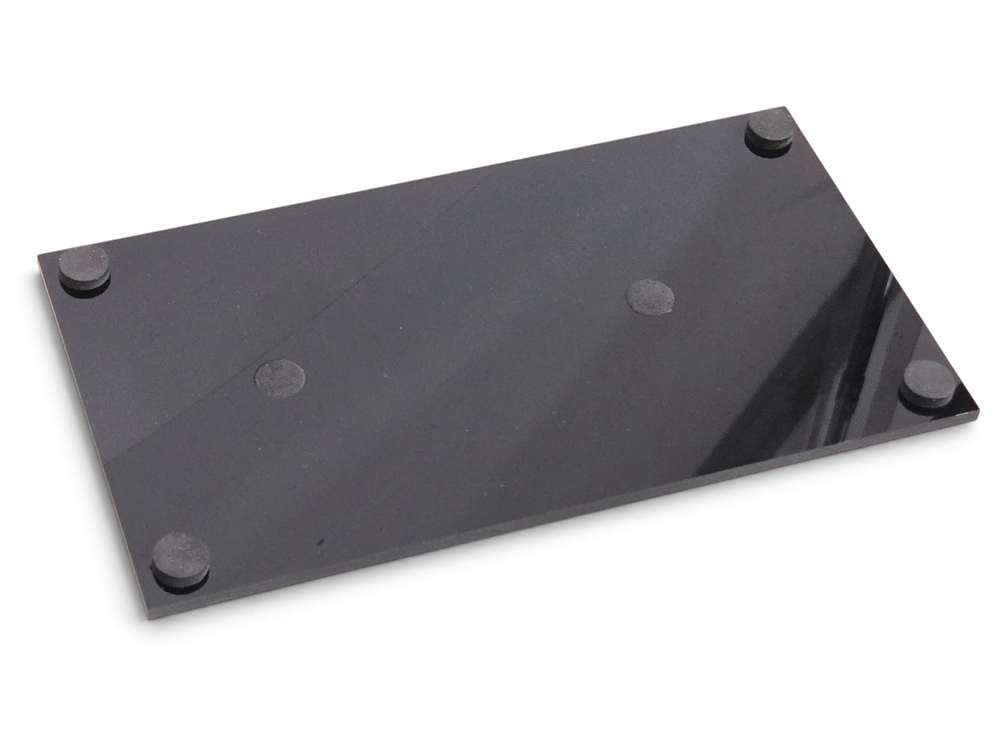 Send it Auto Parts black rectangular mounting base for 1:18 scale Corvette C8 speedshape model with rubber feet