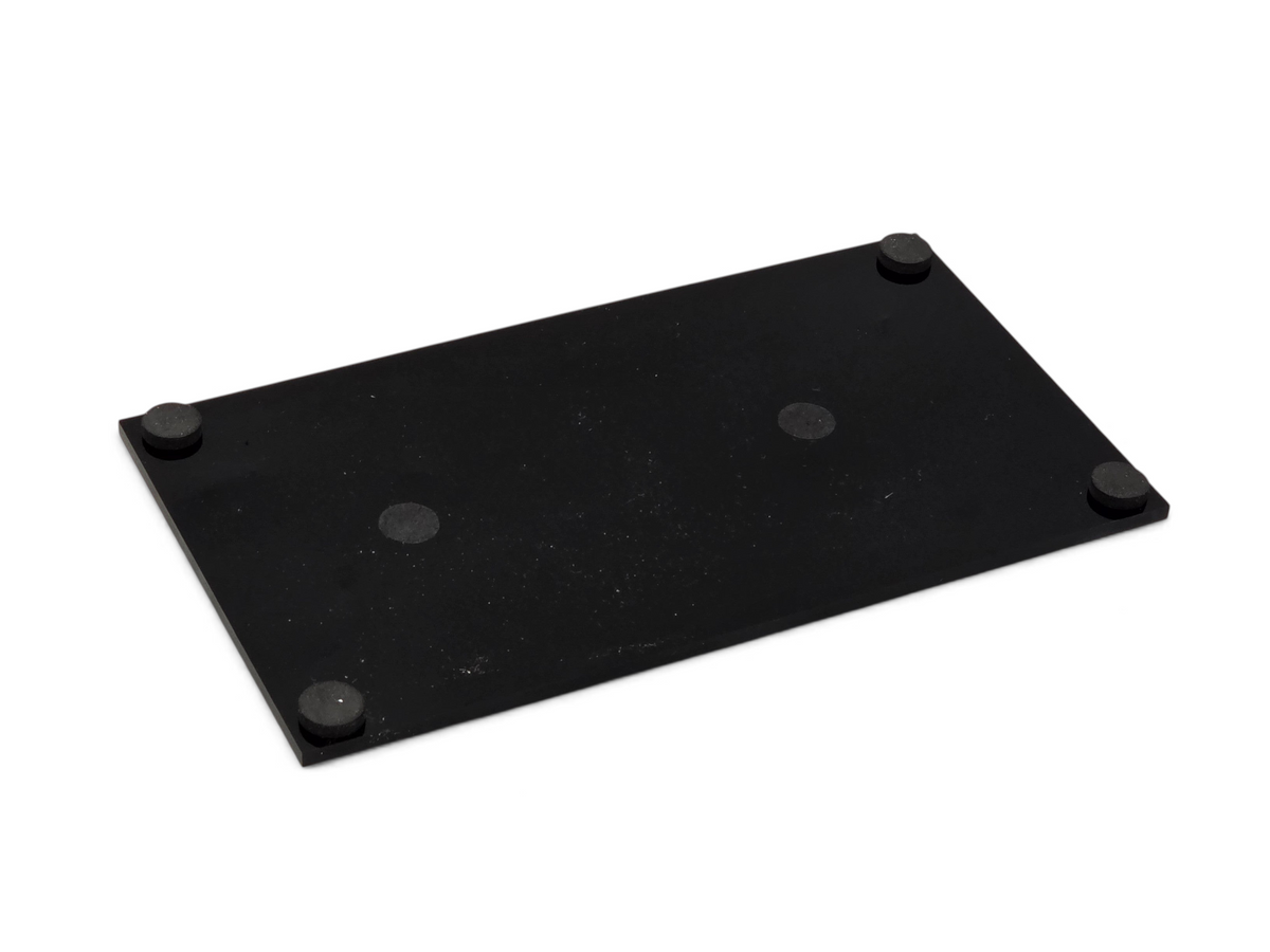 Send it Auto Parts black rectangular display base for 1:18 scale Corvette C8 speedshape model with rubber feet