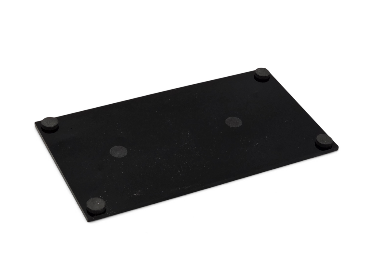 Send it Auto Parts black rectangular display base for 1:18 scale Corvette C8 speedshape model with rubber feet