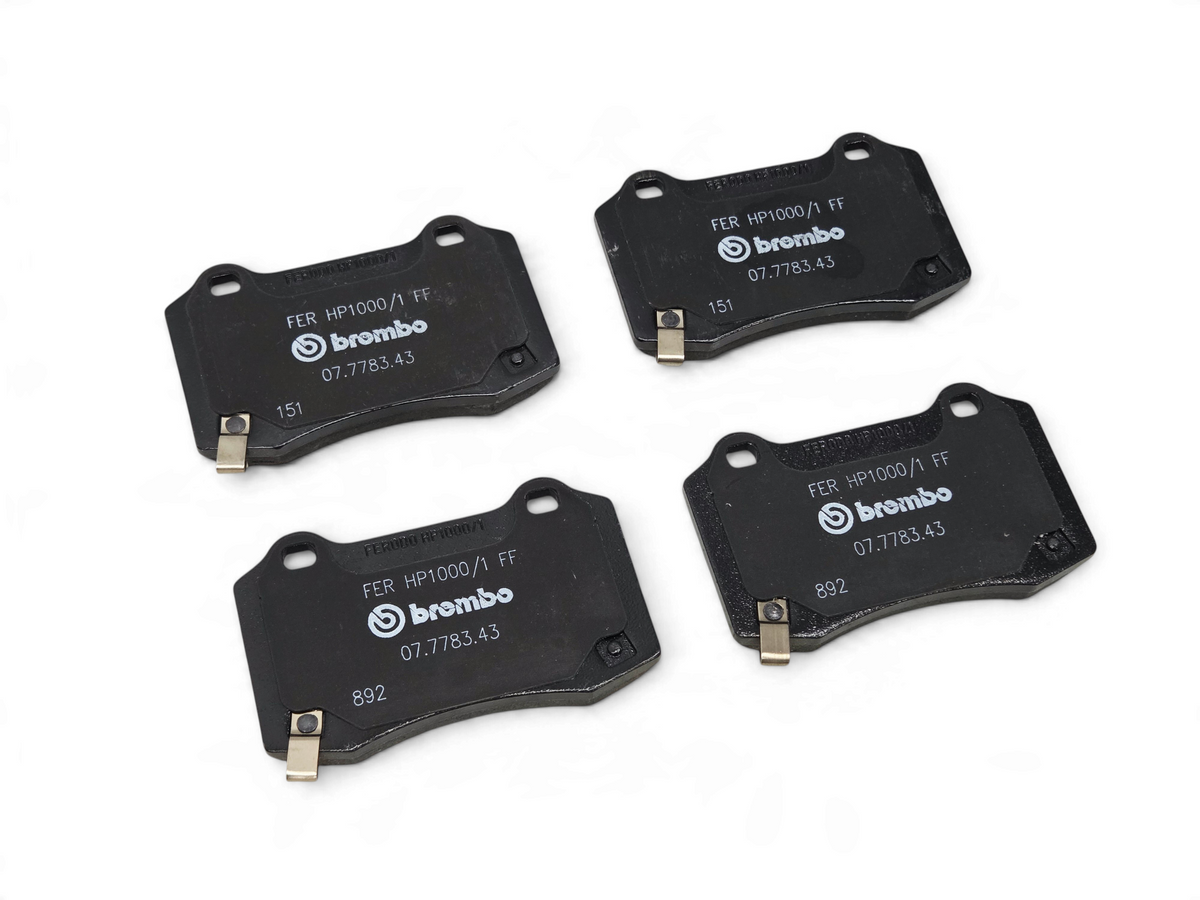 Send it Auto Parts authentic Brembo rear disc brake pads for Chevrolet Camaro ZL1 and Cadillac CTS-V performance cars