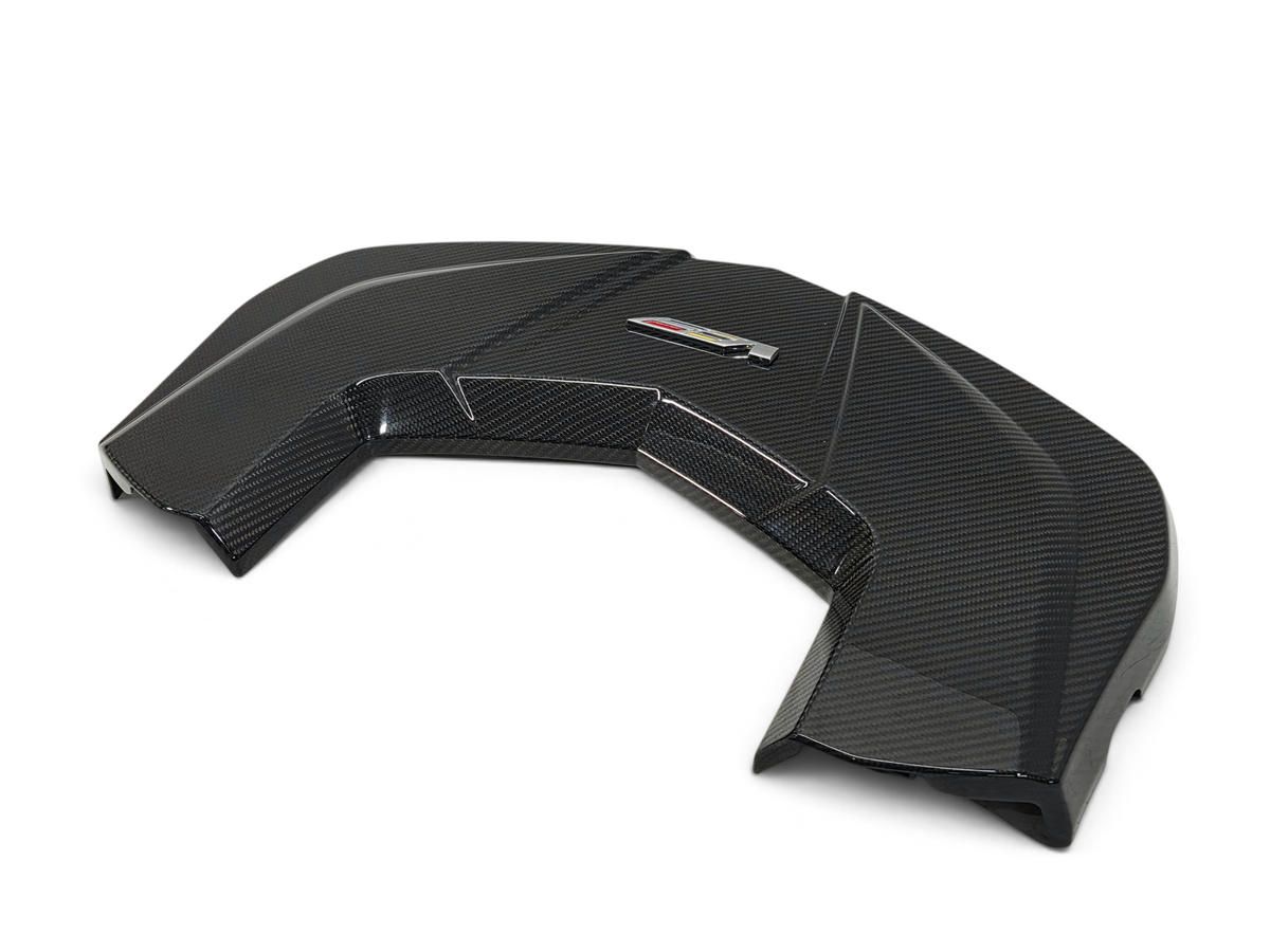 Send it Auto Parts carbon fiber engine cover for 2016-2019 Cadillac CTS-V with V-Series emblem