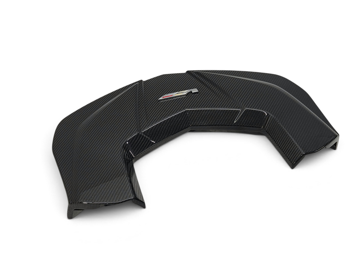 Send it Auto Parts carbon fiber engine cover for 2016-2019 Cadillac CTS-V with LT4 supercharged engine emblem