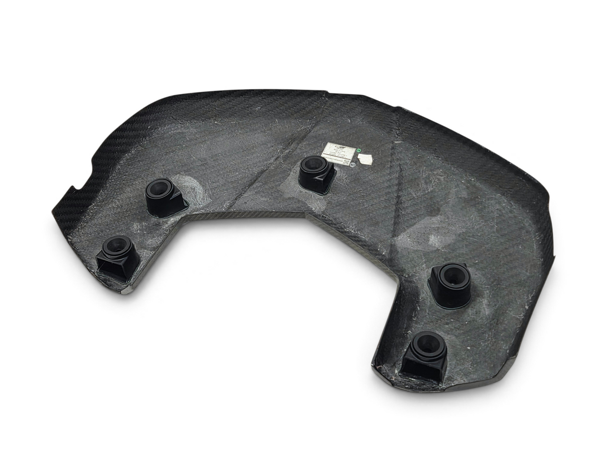 Send it Auto Parts carbon fiber engine cover for 2016-2019 Cadillac CTS-V LT4, showing underside with mounting points.