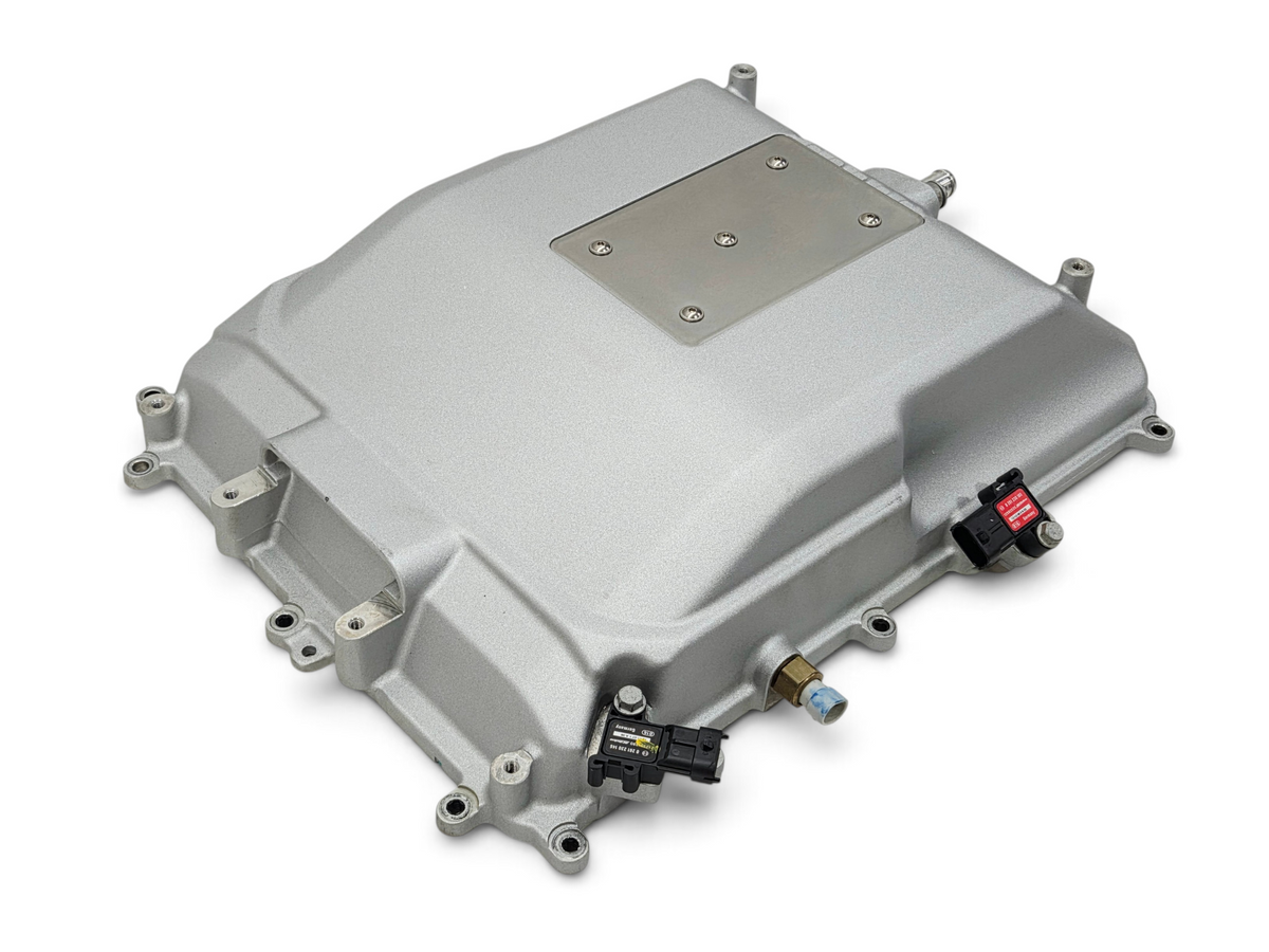 Send it Auto Parts OEM Cadillac CTS-V LSA supercharger intercooler lid and brick assembly in silver aluminum