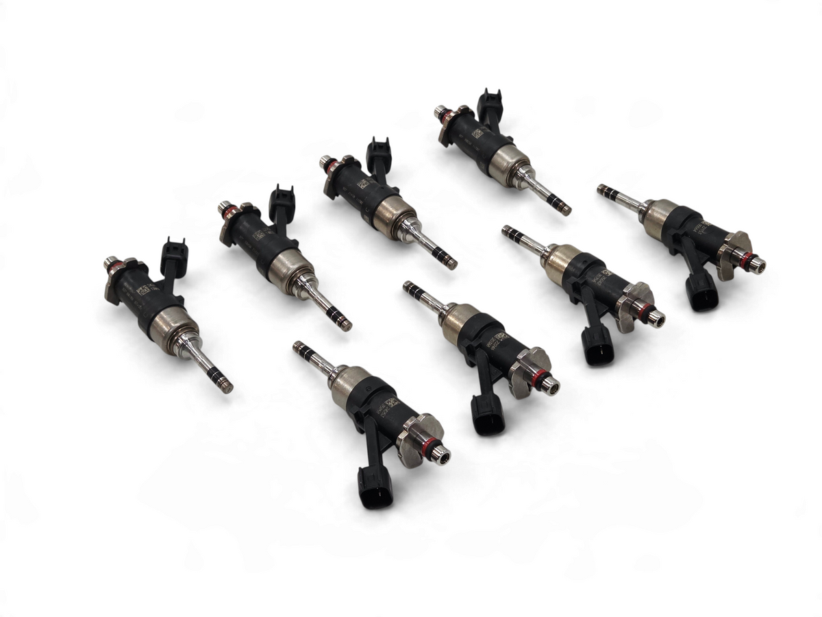 Send it Auto Parts set of 8 OEM GM fuel injectors for Cadillac Escalade V 6.2L supercharged V8 engines.
