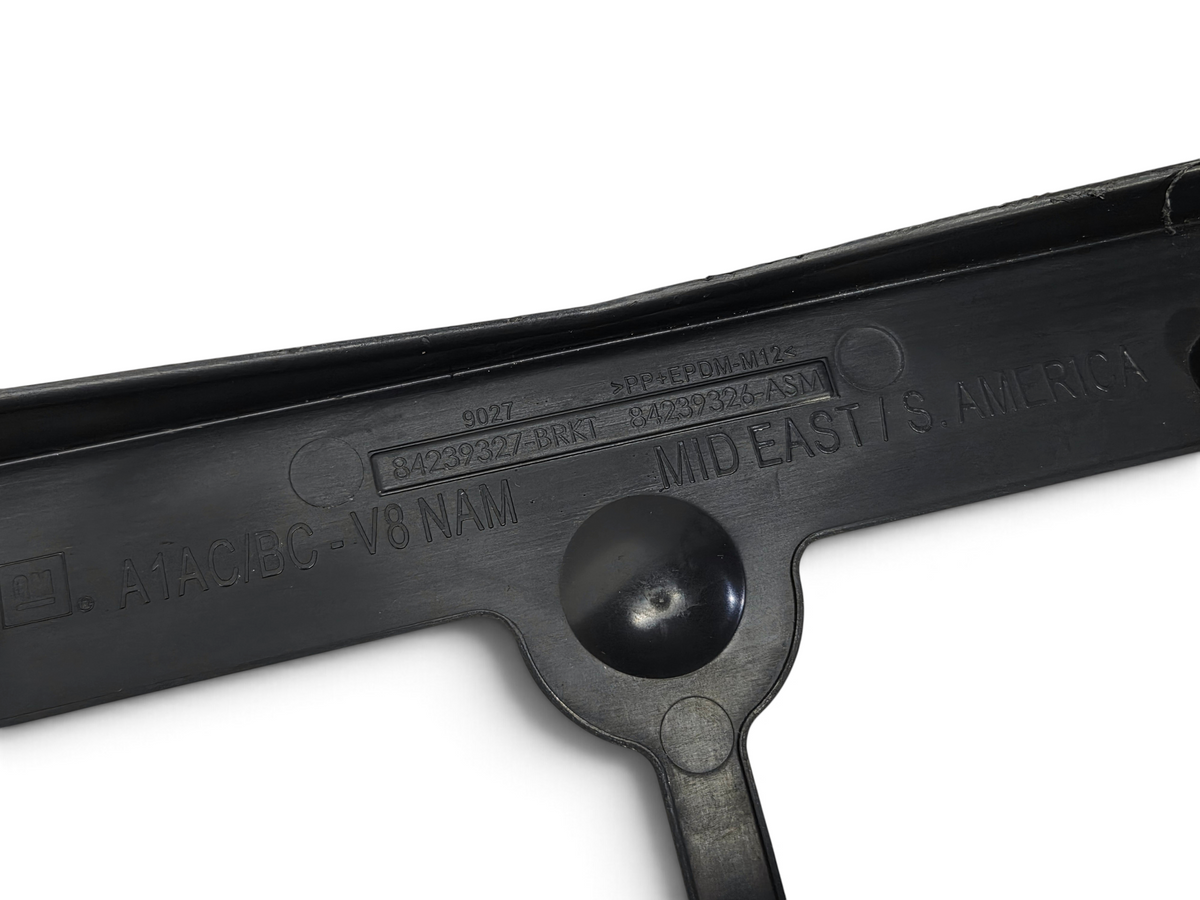 Send it Auto Parts OEM black plastic front license plate bracket for 2016-2018 Chevrolet Camaro SS with part markings