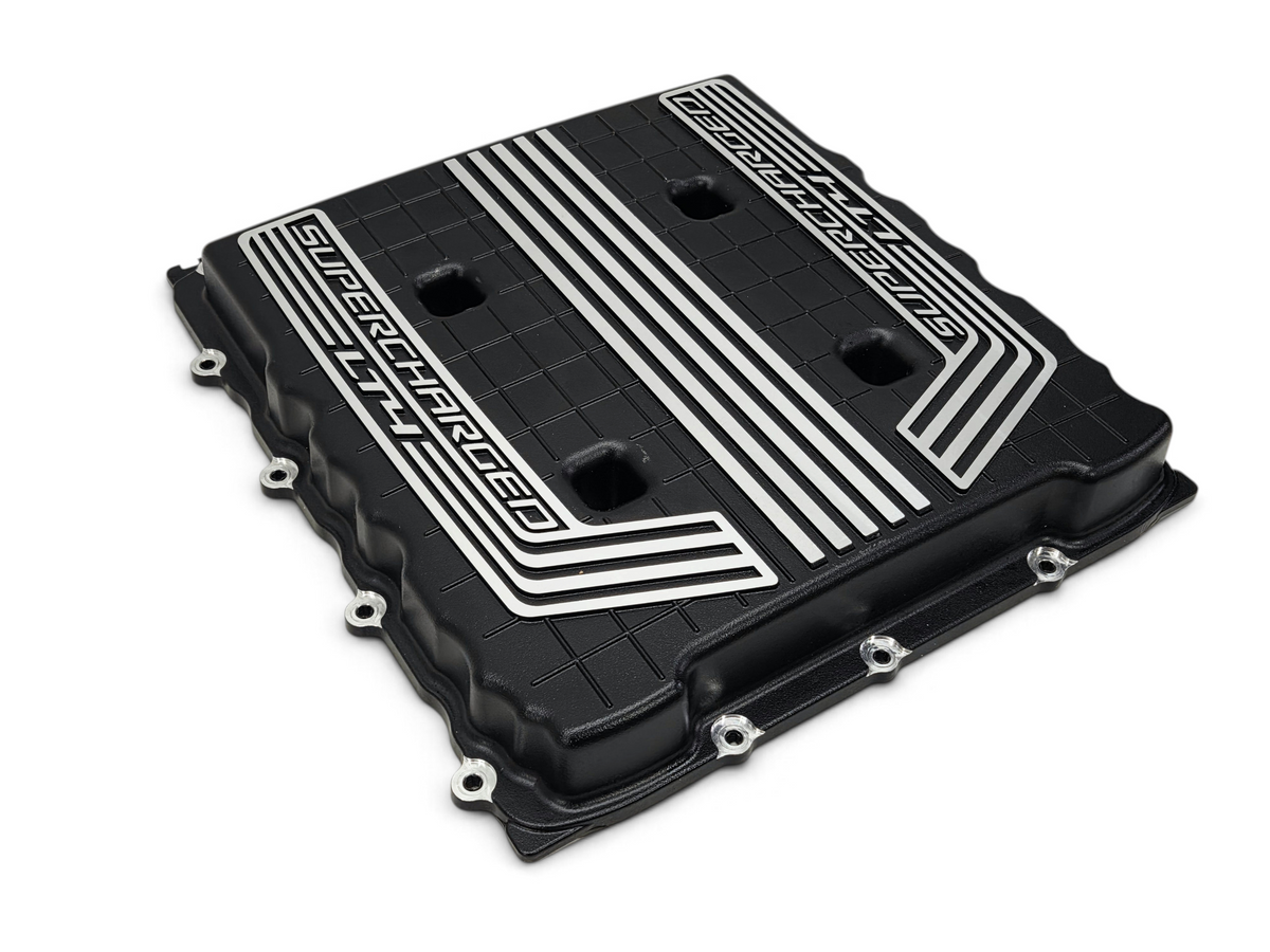 Send it Auto Parts OEM black and silver supercharger cover lid for Chevy Camaro ZL1 LT4 6.2L V8 engine