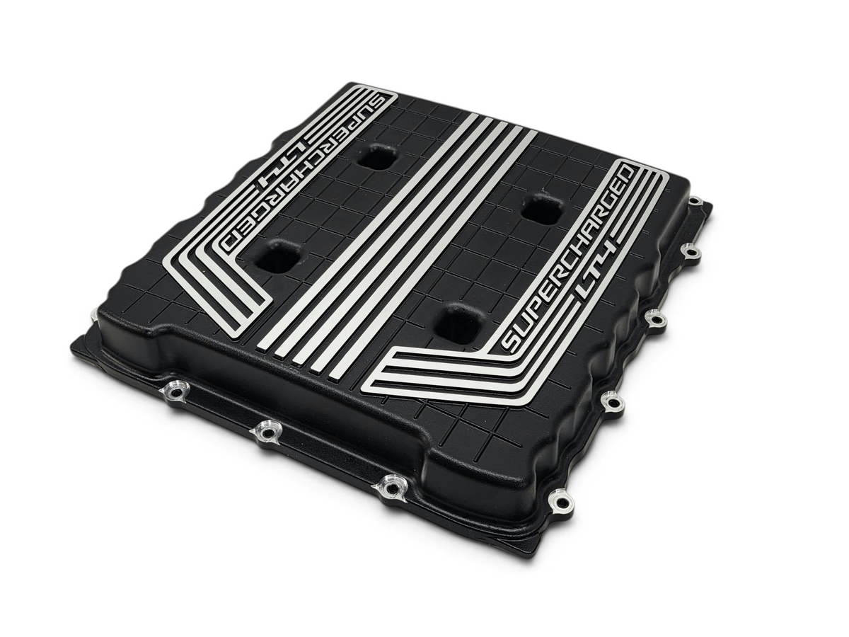 Send it Auto Parts OEM Chevy Camaro ZL1 LT4 6.2L supercharger cover lid in black with silver lettering