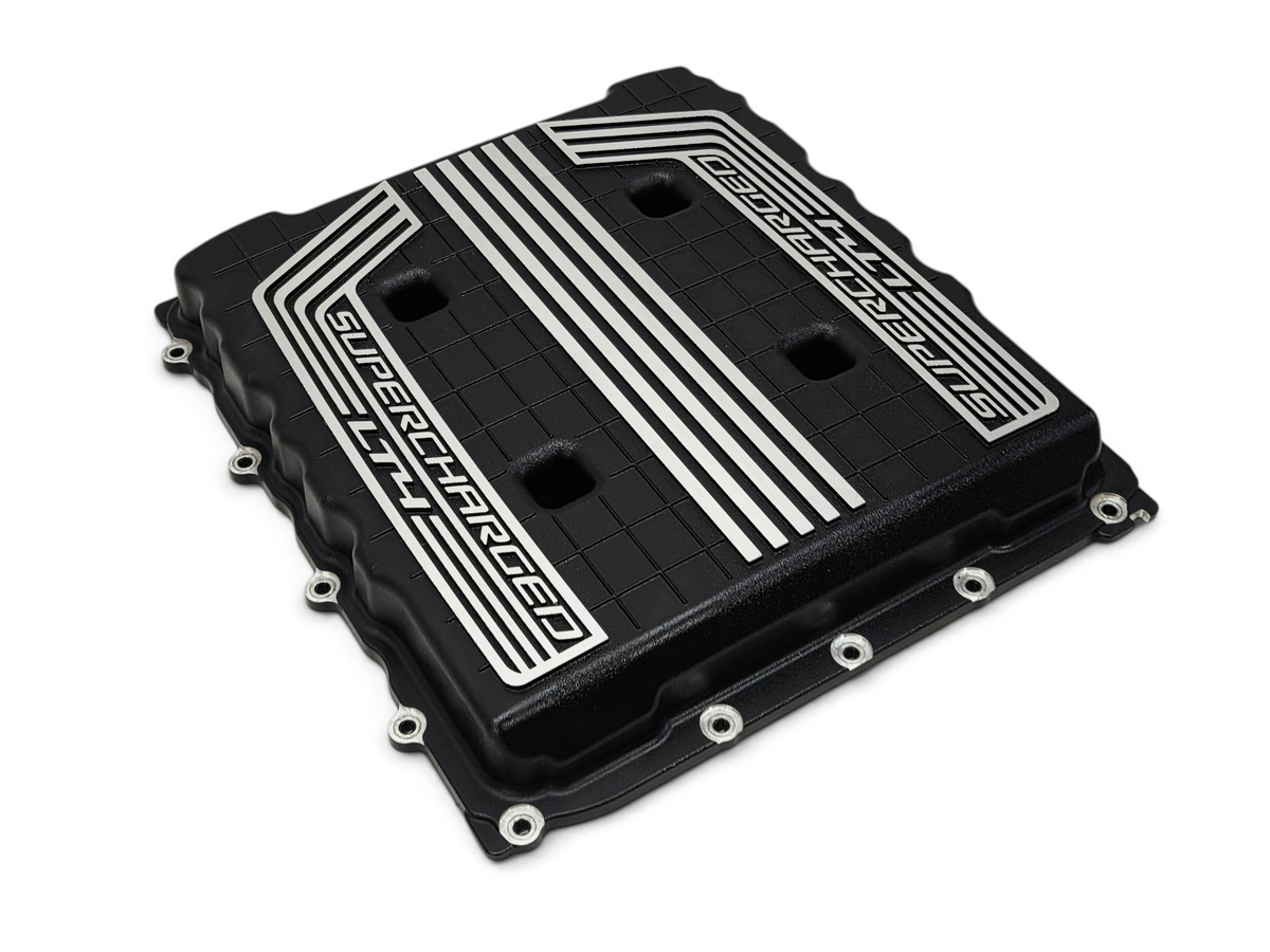 Send it Auto Parts OEM Chevy Camaro ZL1 LT4 6.2L supercharger cover lid in black with silver lettering