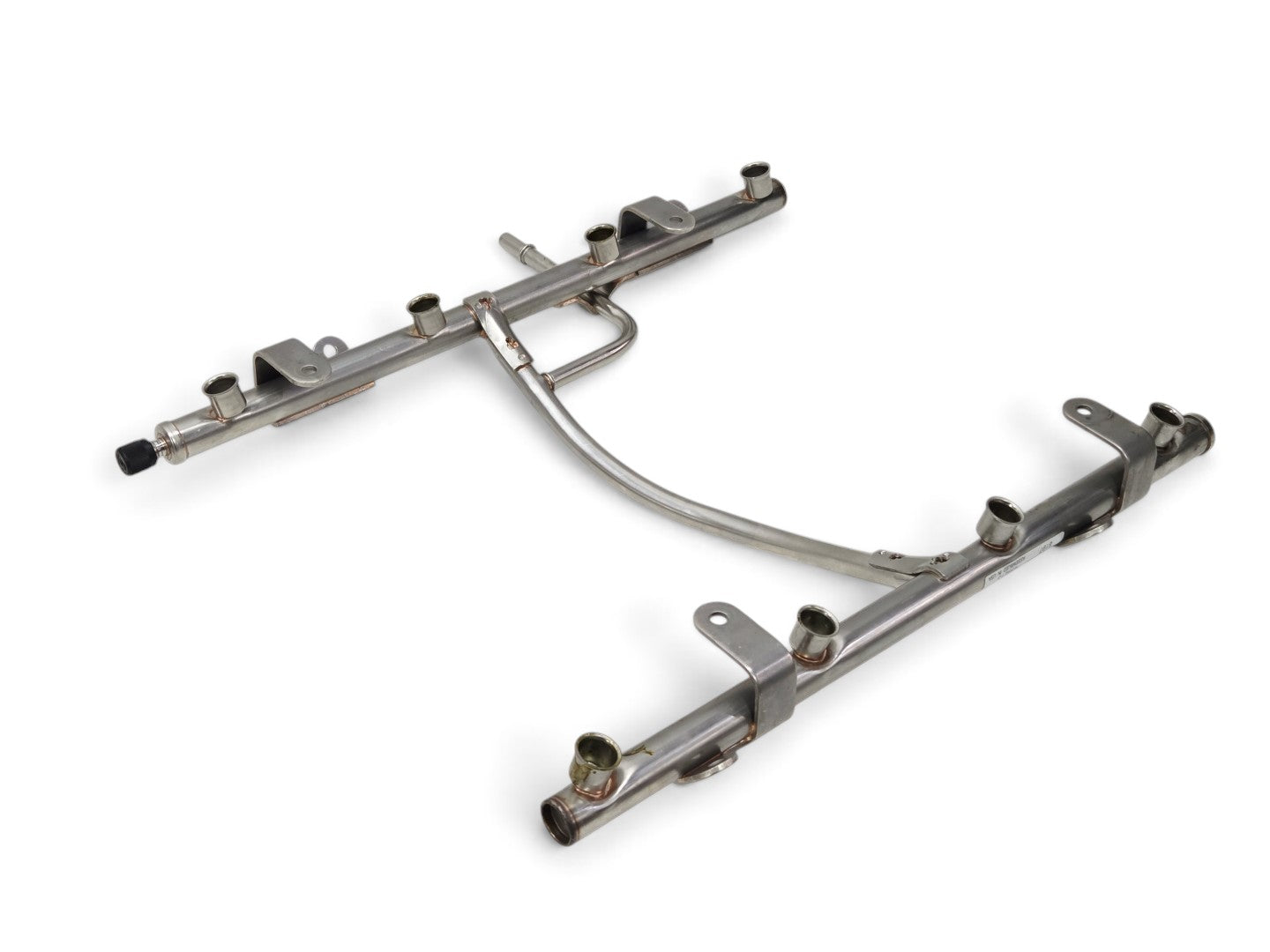 Send it Auto Parts OEM GM fuel rail for 2006-2013 Chevy Corvette C6 LS3 6.2L engine, silver metal finish.