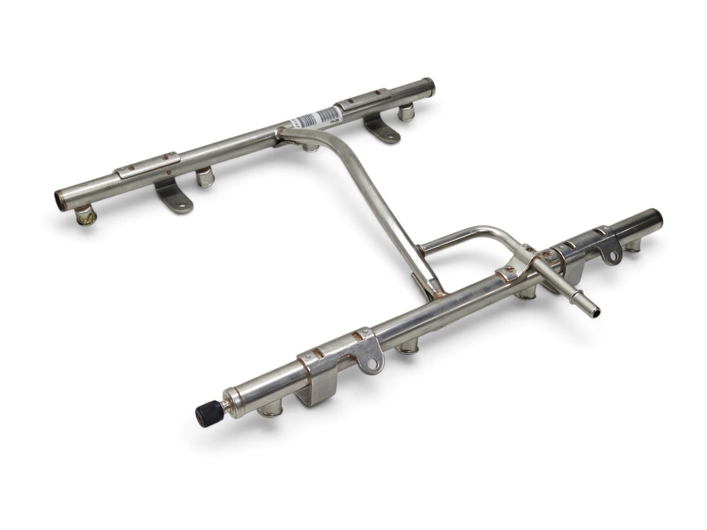 Send it Auto Parts OEM GM fuel rail for 2006-2013 Chevy Corvette C6 LS3 6.2L engine, silver metal finish.